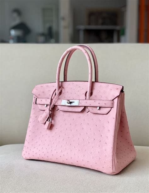 hermes ostrich birkin 30 fuchsia|ostrich Hermes bags price.